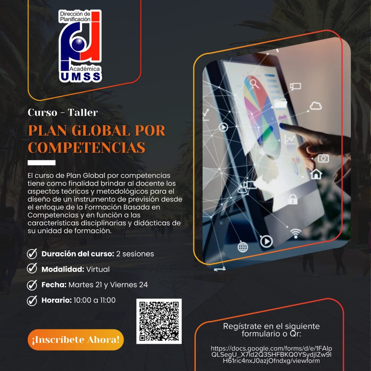 Afiche del Curso - Taller Plan Global por Competencias